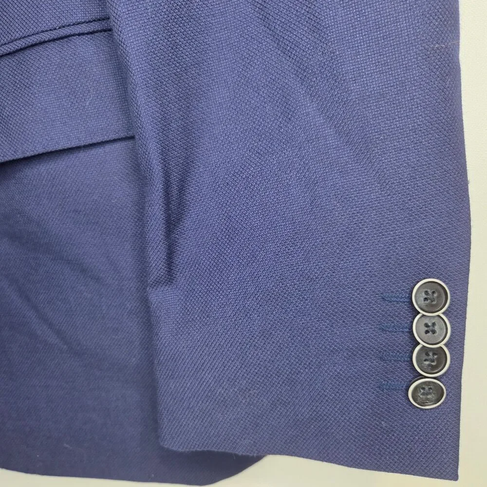 Joseph Abboud Slim Fit Soft Expression Super 100s Navy Blue Two Button Blazer 40